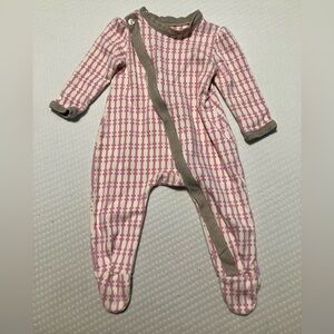 Oilo Studio Lilac and Gray Patterned Footie